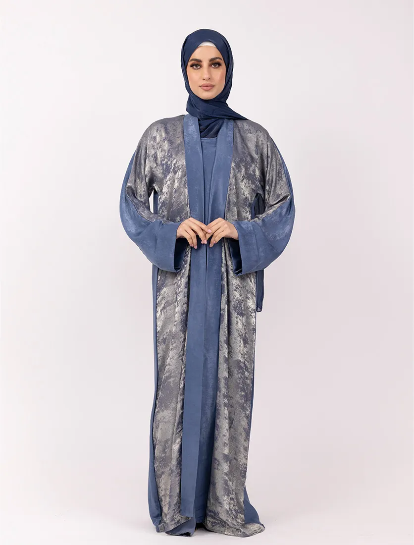 Blue Jamila Open Abaya